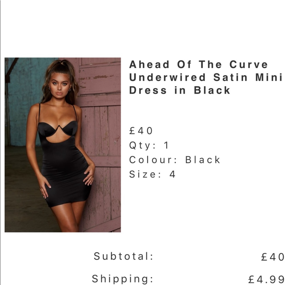 Oh Polly Black Underwire dress
